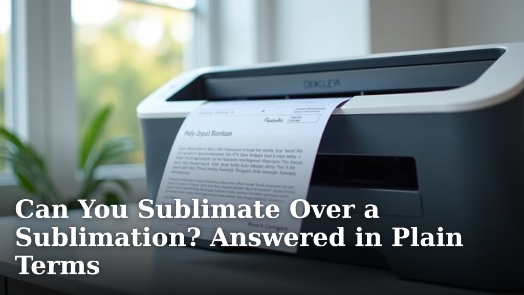 Can You Sublimate Over a Sublimation? Answered in Plain Terms