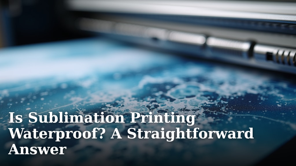 Is Sublimation Printing Waterproof? A Straightforward Answer