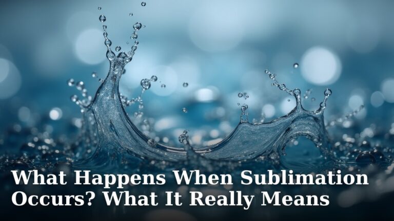 What Happens When Sublimation Occurs? What It Really Means