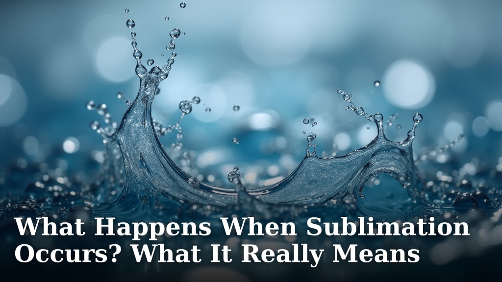 What Happens When Sublimation Occurs? What It Really Means