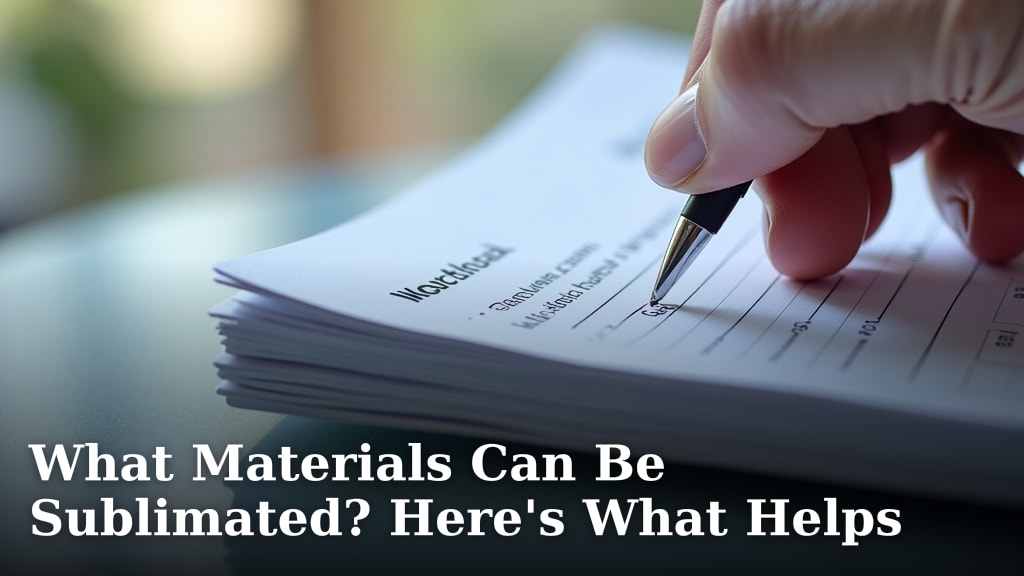 What Materials Can Be Sublimated? Here’s What Helps